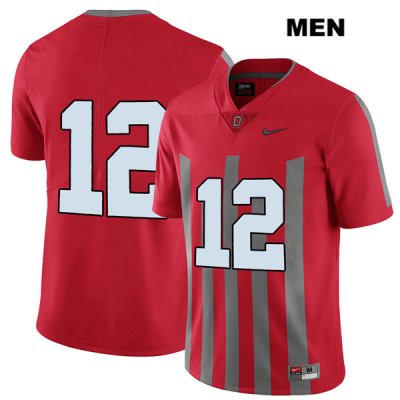 Men's NCAA Ohio State Buckeyes Matthew Baldwin #12 College Stitched Elite No Name Authentic Nike Red Football Jersey UE20N68UN